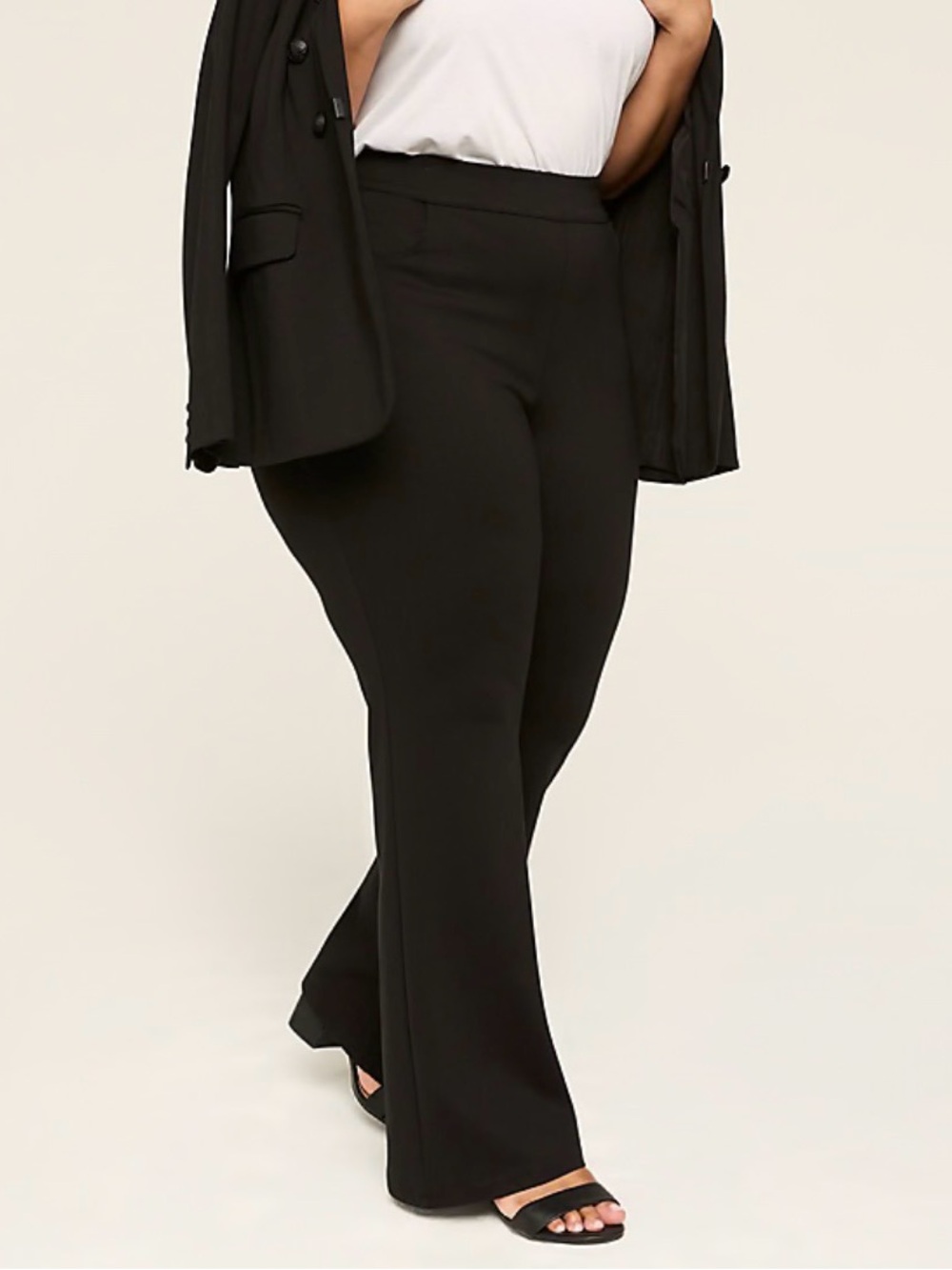 NWT Lane Bryant Black Ponte Pull-On Bootcut Pant Stretch 4-Pocket Size 18